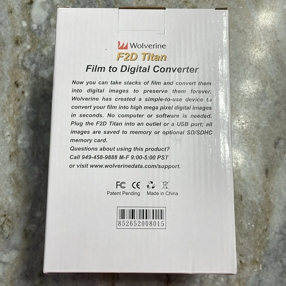 Wolverine 8 in 1 Film To Digital Converter F2D Titan 4.3” Screen